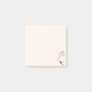 桜の花とハチドリの付箋 ポストイット