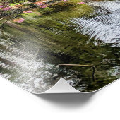 桜の花と池の写真 フォトプリント            (角)