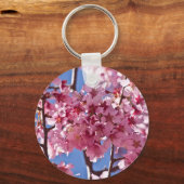 桜の花と赤い星 キーホルダー (正面)