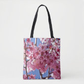 桜の花と赤い星 トートバッグ (正面)