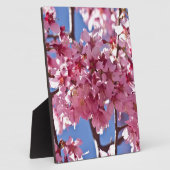桜の花と赤い星 フォトプラーク (側面)