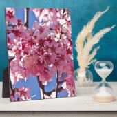 桜の花と赤い星 フォトプラーク (側面)