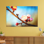 桜の花と青い空 キャンバスプリント (インサイチュ (リビング))