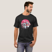 桜の花と鯉の禅水の魚の池Ga Tシャツ (正面フル)
