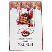 桜の花のウェディングシャワーパーティー専用袋 ミディアムペーパーバッグ (裏面)