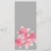 桜の花のウェディングメニュー プログラム (裏面)