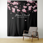 桜の花のエレガントな花のウェディングバックドロップス タペストリー (インサイチュ)