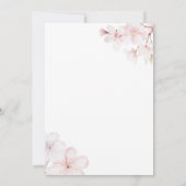 桜の花のシノワズリー中華結婚式 招待状 (裏面)