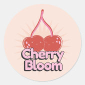 桜の花のステッカー ラウンドシール (正面)