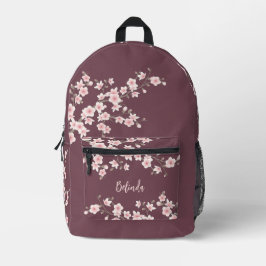 桜の花のダスティピンク モノグラム プリントバックパック