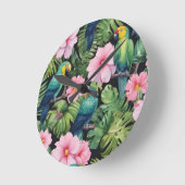 桜の花のパタ遊ーン ラウンド壁時計 (傾斜)