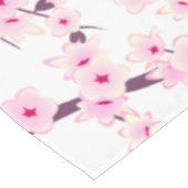 桜の花のピンクと白の花模様 テーブルクロス (アングル)