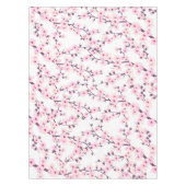 桜の花のピンクと白の花模様 テーブルクロス (正面)