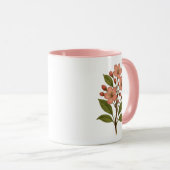 桜の花のピンクのコーヒー&ティーマグ(ヴィンテージ調) マグカップ (正面右)