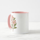 桜の花のピンクのコーヒー&ティーマグ(ヴィンテージ調) マグカップ (正面左)