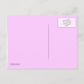 桜の花のピンクの中国風結婚式 インビテーションポストカード (裏面)