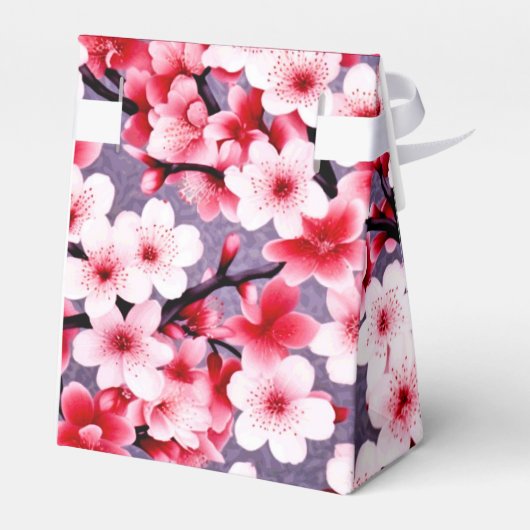 桜の花のピンクの花園のパターン フェイバーボックス (裏面サイド)