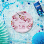 桜の花のピンクの花柄 誕生日パーティー ペーパープレート (パーティー)