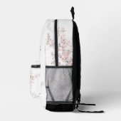 桜の花のピンクモノグラム プリントバックパック (右)