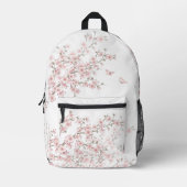 桜の花のピンクモノグラム プリントバックパック (正面)