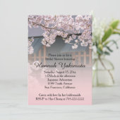 桜の花のブライダルシャワーの招待状 招待状 (スタンド正面)