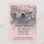 桜の花のブライダルシャワーの招待状 招待状 (正面/裏面)