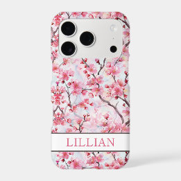 桜の花のモノグラム ケース