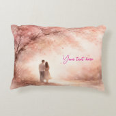 桜の花の下で愛を紡ぐカスタムピロー アクセントクッション (裏面)