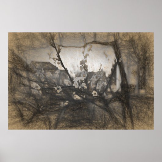 桜の花の印象 ポスター (正面)