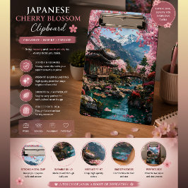 桜の花の和風ゴールド ウェディングケース ミニクリップボード