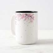 桜の花の日本美術トートバッグ ツートーンマグカップ (正面左)