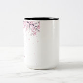 桜の花の日本美術トートバッグ ツートーンマグカップ (中央)