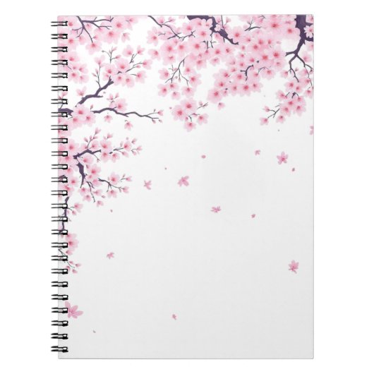 桜の花の日本美術トートバッグ ノートブック (正面)