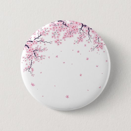 桜の花の日本美術トートバッグ 缶バッジ (正面)