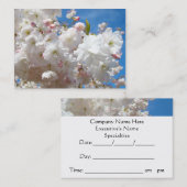桜の花の春の予約カードのリマインダー 予約カード (正面/裏面)
