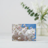 桜の花の春の予約カードのリマインダー 予約カード (スタンド正面)