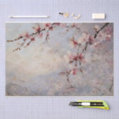 桜の花の水彩デコパージュ 薄葉紙 (クラフト)