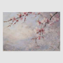 桜の花の水彩デコパージュ 薄葉紙