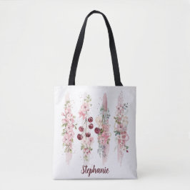 桜の花の水彩デザイン(お名前追加可能) トートバッグ