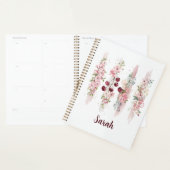 桜の花の水彩デザイン（お名前追加可能） プランナー手帳 (ディスプレー)