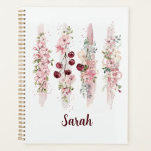 桜の花の水彩デザイン（お名前追加可能）