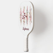 桜の花の水彩画 名前入り ピックルボールラケット (左)