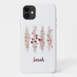 桜の花の水彩 iPhone 11 ケース
