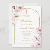 桜の花の洗礼 招待状 (正面)