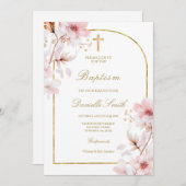 桜の花の洗礼 招待状 (正面/裏面)