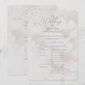 桜の花の結婚式プログラム 招待状 (正面/裏面)