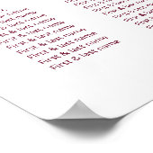 桜の花の結婚式座席表 ポスター (角)