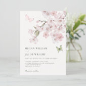 桜の花の結婚式 招待状 (スタンド正面)