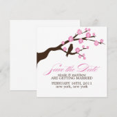 桜の花の結婚発表 案内状 (正面/裏面)