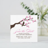 桜の花の結婚発表 案内状 (スタンド正面)